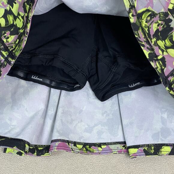 Lululemon Skirt Womens 2 Multicolor Pace Rival Athletic Lined Stretch Running - Picture 7 of 11